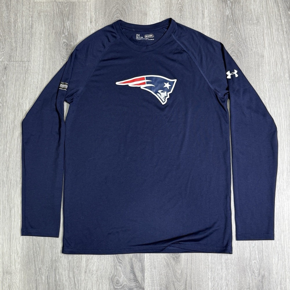Under Armour New England Patriots NFL Combine HeatGear Shirt Mens Small Navy